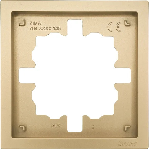 Изображение товара Рамка для выключателей и розеток Lezard Zima 704-3600-146 (золото)
