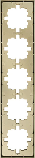 Изображение товара Рамка для выключателей и розеток Lezard Zima 704-3600-150 (золото)