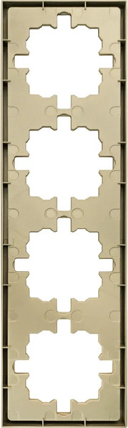 Изображение товара Рамка для выключателей и розеток Lezard Zima 704-3600-149 (золото)