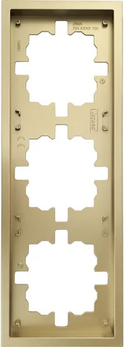 Изображение товара Рамка для выключателей и розеток Lezard Zima 704-3600-148 (золото)