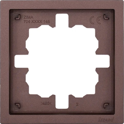 Изображение товара Рамка для выключателей и розеток Lezard Zima 704-7300-146 (шоколад)