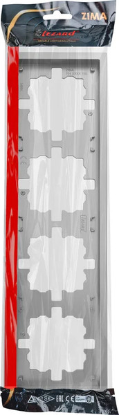 Изображение товара Рамка для выключателей и розеток Lezard Zima 704-7400-149 (серый матовый)