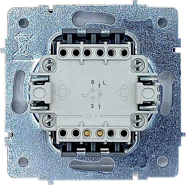 Изображение товара Кнопка звонка Lezard Zima 704-0288-108QC (белый)