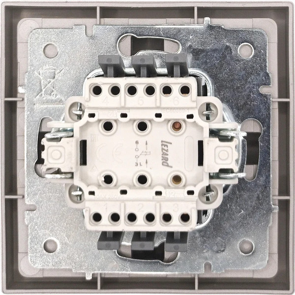 Изображение товара Кнопка звонка Lezard Zima 704-7488-103QC (серый матовый)