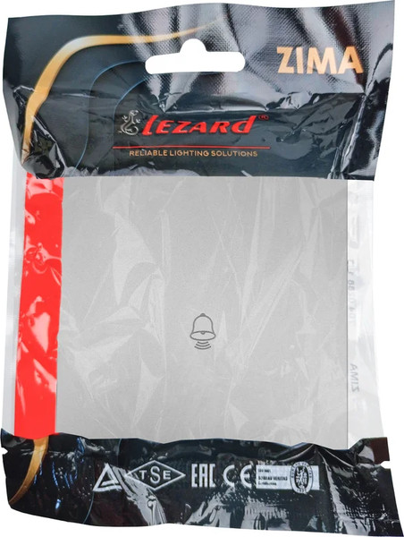 Изображение товара Кнопка звонка Lezard Zima 704-7488-103QC (серый матовый)