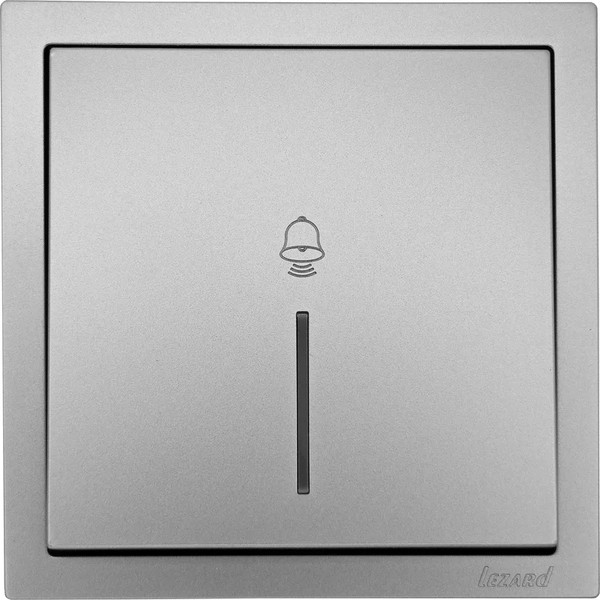 Изображение товара Кнопка звонка Lezard Zima 704-7488-108QC (серый матовый)
