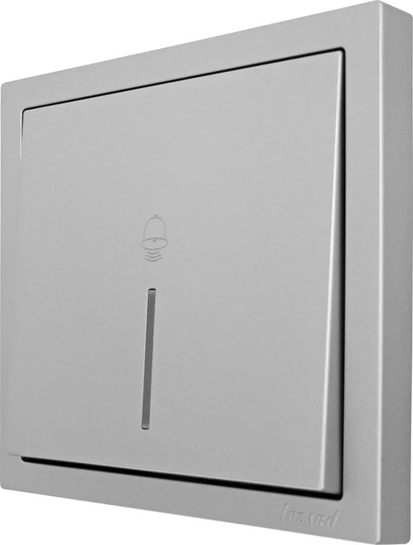 Изображение товара Кнопка звонка Lezard Zima 704-7488-108QC (серый матовый)