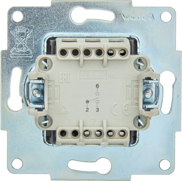 Изображение товара Выключатель Lezard Asti 7081-0202-114 (белый)