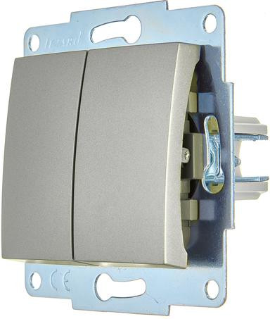 Изображение товара Выключатель Lezard Asti 7081-3588-101 (платина)