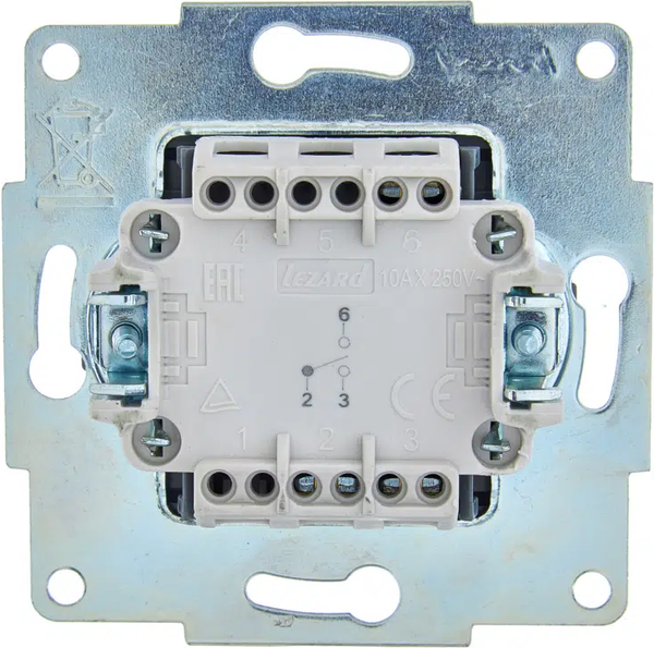 Изображение товара Выключатель Lezard Asti 7081-3588-105 (платина)