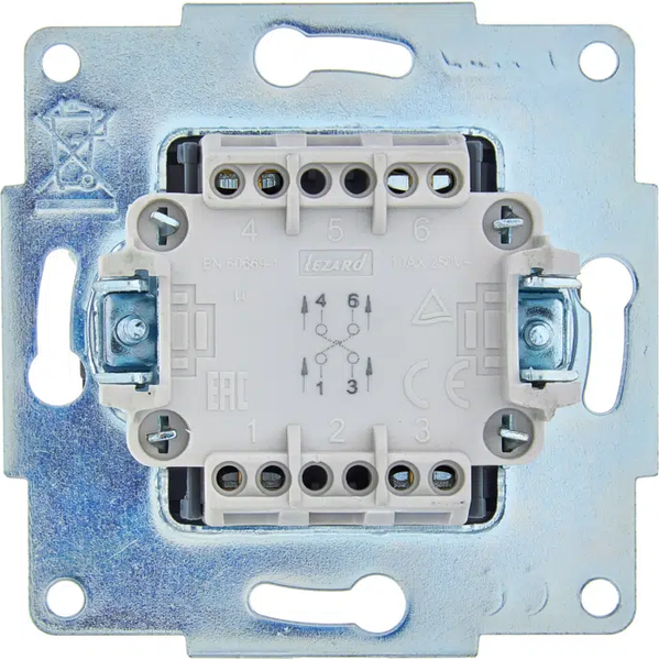 Изображение товара Выключатель Lezard Asti 7081-3588-107 (платина)