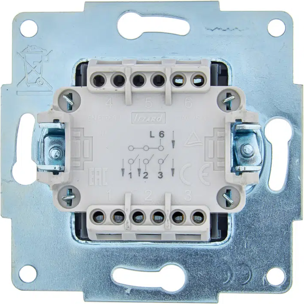 Изображение товара Выключатель Lezard Asti 7081-3588-109 (платина)