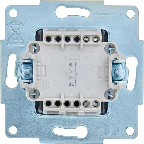 Изображение товара Выключатель Lezard Asti 7081-3588-111 (платина)