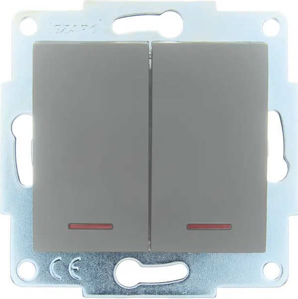 Изображение товара Выключатель Lezard Asti 7081-3588-112 (платина)