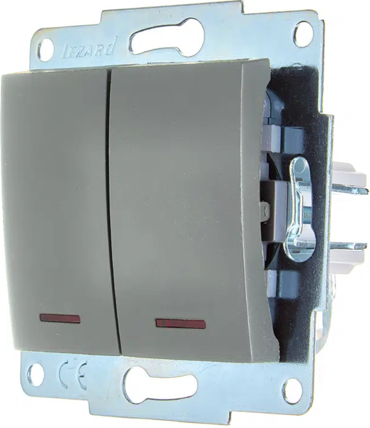 Изображение товара Выключатель Lezard Asti 7081-3588-112 (платина)