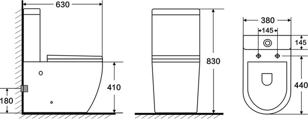 Изображение товара Чаша унитаза напольного Azario Corsa AZ-2062S (чаша)