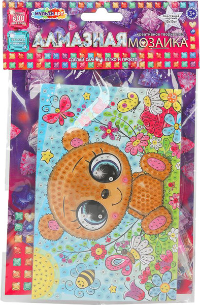 Изображение товара Набор алмазной вышивки MultiArt Мишка / AM10X15-113801