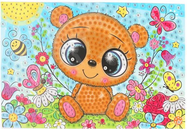 Изображение товара Набор алмазной вышивки MultiArt Мишка / AM10X15-113801