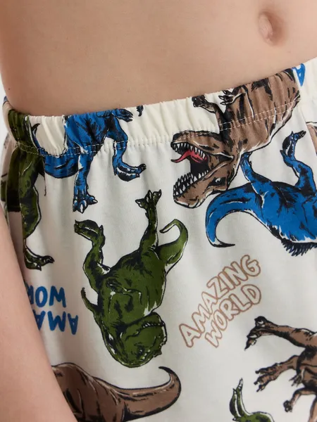 Изображение товара Пижама детская Mark Formelle 563318 (р.110-56, динозавры на молочном)