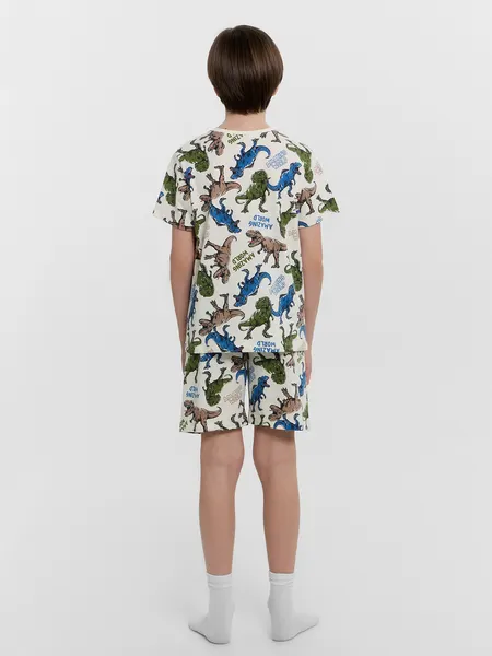 Изображение товара Пижама детская Mark Formelle 563318 (р.134-68, динозавры на молочном)