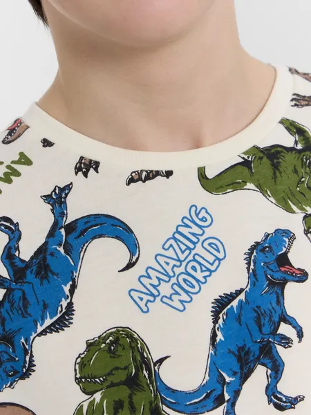 Изображение товара Пижама детская Mark Formelle 563318 (р.134-68, динозавры на молочном)