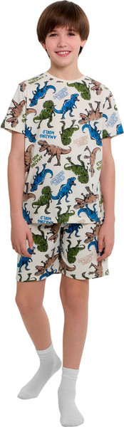 Изображение товара Пижама детская Mark Formelle 563318 (р.134-68, динозавры на молочном)