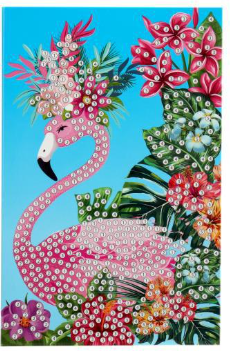 Изображение товара Набор алмазной вышивки MultiArt Фламинго / DIAMCARD-FL