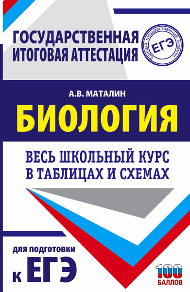 Изображение товара Учебное пособие АСТ ЕГЭ. Биология. Весь школьный курс, мягкая обложка (Маталин Андрей)