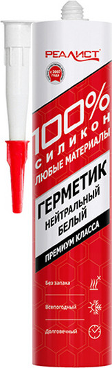 Изображение товара Герметик силиконовый Realist Pro Нейтральный (280мл, белый)