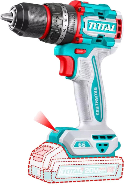 Изображение товара Аккумуляторная дрель-шуруповерт TOTAL TIDLI20668