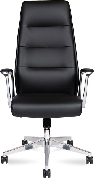 Изображение товара Кресло офисное Norden Nancy Black Leather / L348HCA-01-black (алюминиевая база/кожа, черный)