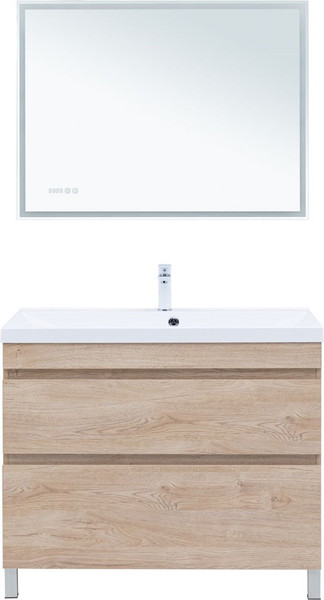 Изображение товара Тумба под умывальник Aquanet Нота New 100 / 344149 (дуб светлый)