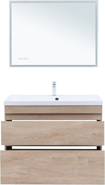 Изображение товара Тумба под умывальник Aquanet Нота New 100 / 344149 (дуб светлый)