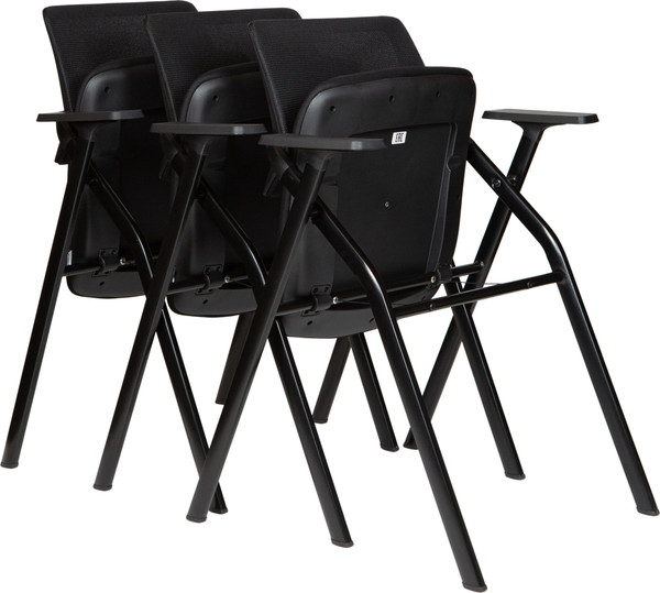 Изображение товара Стул офисный Norden Step / HY-815B (пластик, черный/сетка, черный/ткань, черный)