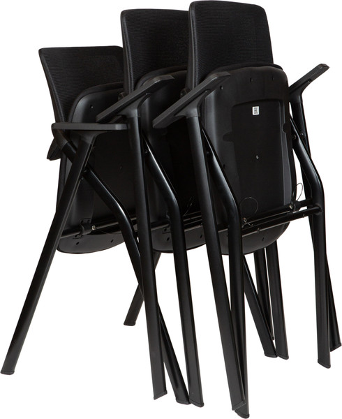 Изображение товара Стул офисный Norden Step / HY-815B (пластик, черный/сетка, черный/ткань, черный)