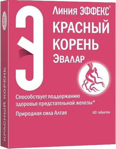 Изображение товара Комплексная пищевая добавка Эвалар Красный корень (60 таблеток)