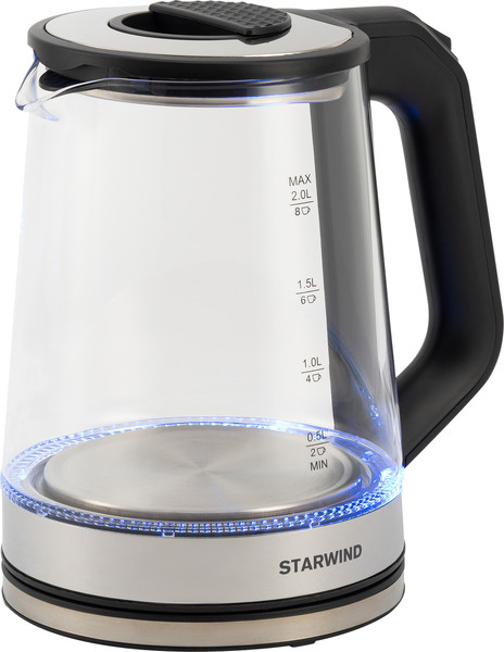 Изображение товара Электрочайник StarWind SKG5778 (черный/прозрачный)