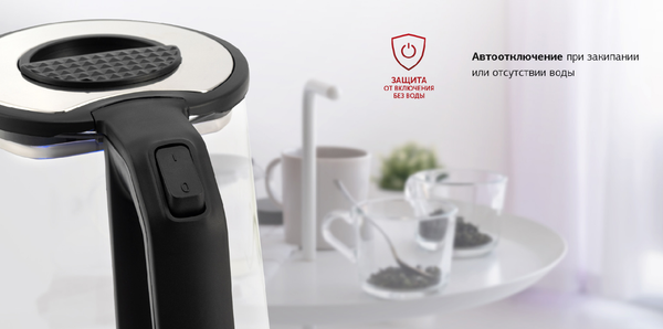 Изображение товара Электрочайник StarWind SKG5778 (черный/прозрачный)