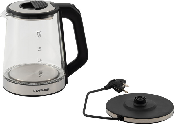 Изображение товара Электрочайник StarWind SKG5778 (черный/прозрачный)