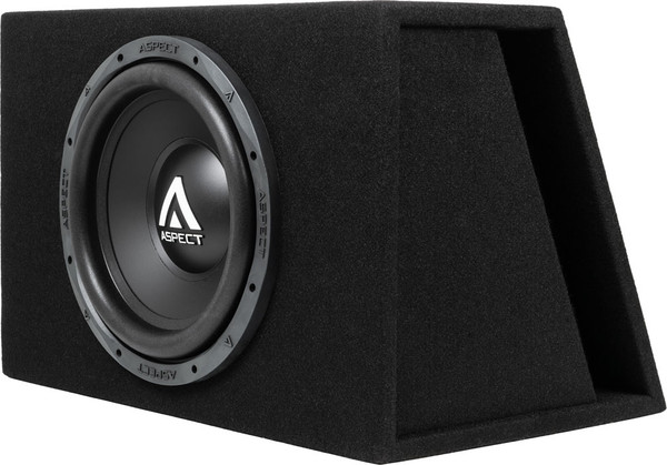 Изображение товара Корпусной пассивный сабвуфер ASPECT WLW-12s4VB + Автомобильный усилитель Swat M-1.700