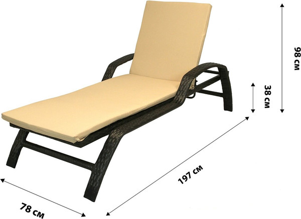 Изображение товара Шезлонг Garden Story Бруно / 7025-МП2025 (коричневый)