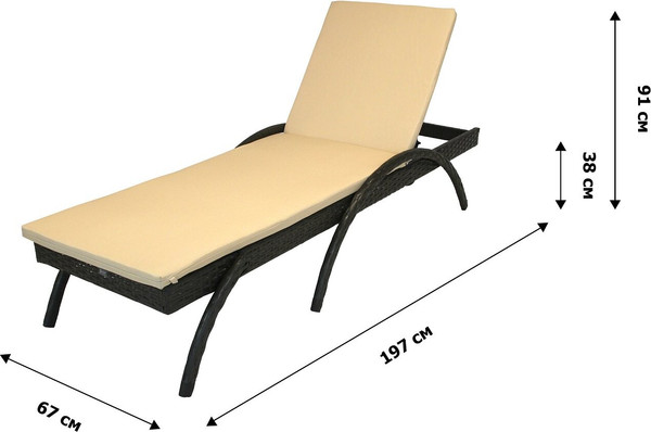 Изображение товара Шезлонг Garden Story Риччи / 7023-МП2025 (коричневый)