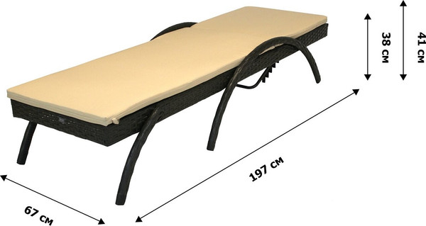 Изображение товара Шезлонг Garden Story Риччи / 7023-МП2025 (коричневый)