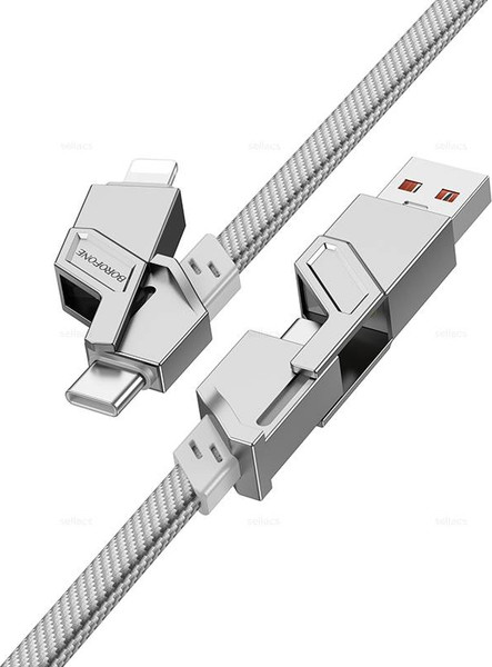 Изображение товара Кабель Borofone BU43 4в1 Lightning-Type C (серый)