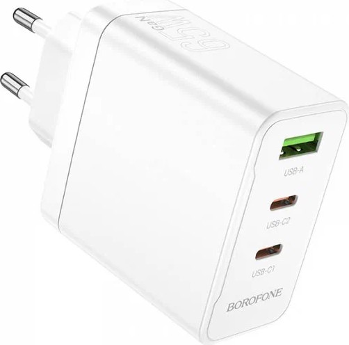Изображение товара Зарядное устройство сетевое Borofone BN12 PD65W (белый)