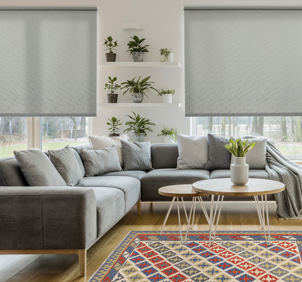 Изображение товара Рулонная штора Delfa Сантайм Жаккард Веда СРШ-03Д 8618 (120x170, серый)