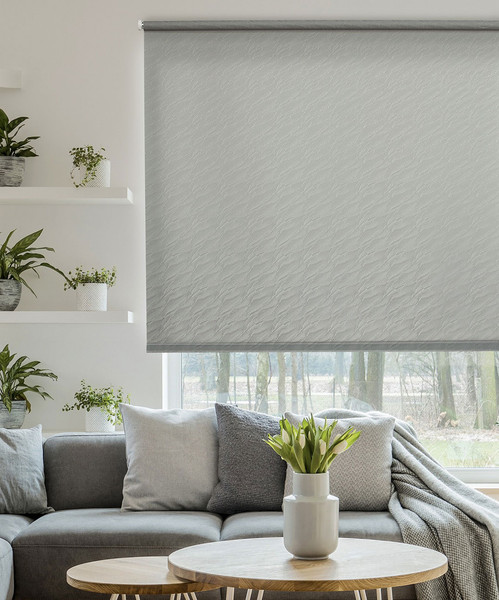 Изображение товара Рулонная штора Delfa Сантайм Жаккард Веда СРШ-03Д 8618 (130x170, серый)