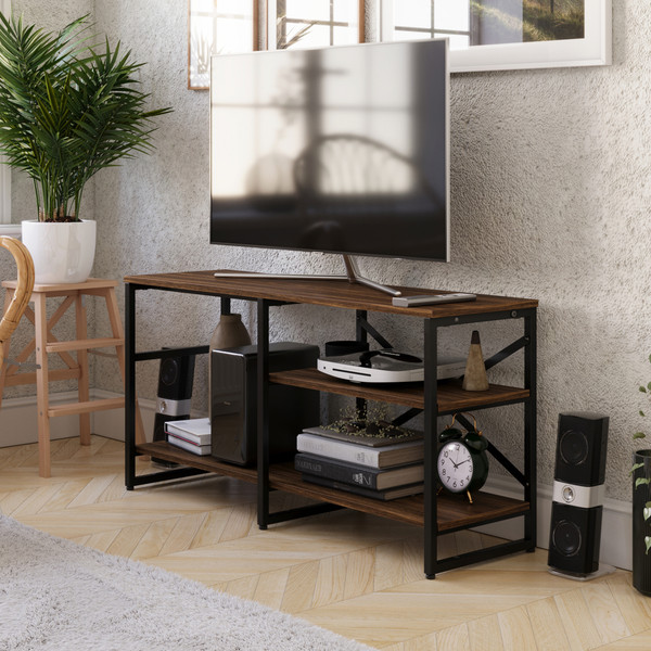 Изображение товара Тумба Gutta Под телевизор 56x111x34 три полки / GT56111343B2 (коричневый/черный)