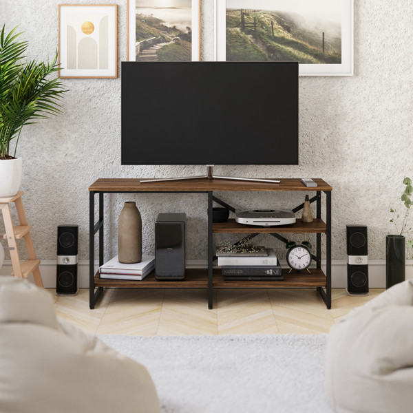 Изображение товара Тумба Gutta Под телевизор 56x111x34 три полки / GT56111343B2 (коричневый/черный)