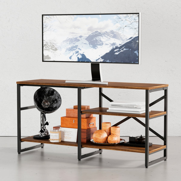 Изображение товара Тумба Gutta Под телевизор 56x111x34 три полки / GT56111343B2 (коричневый/черный)